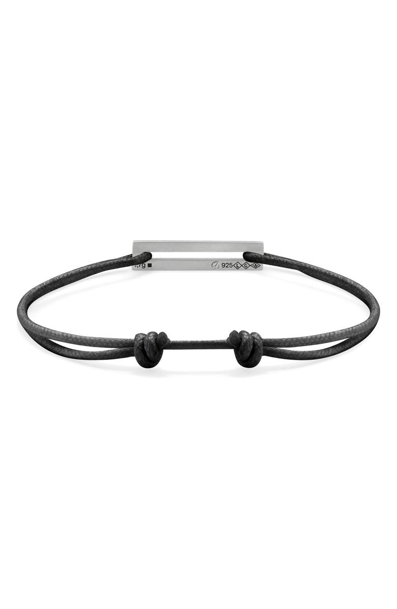 le gramme Men's 1.7G Sterling Silver & Cord Bracelet, Alternate, color,