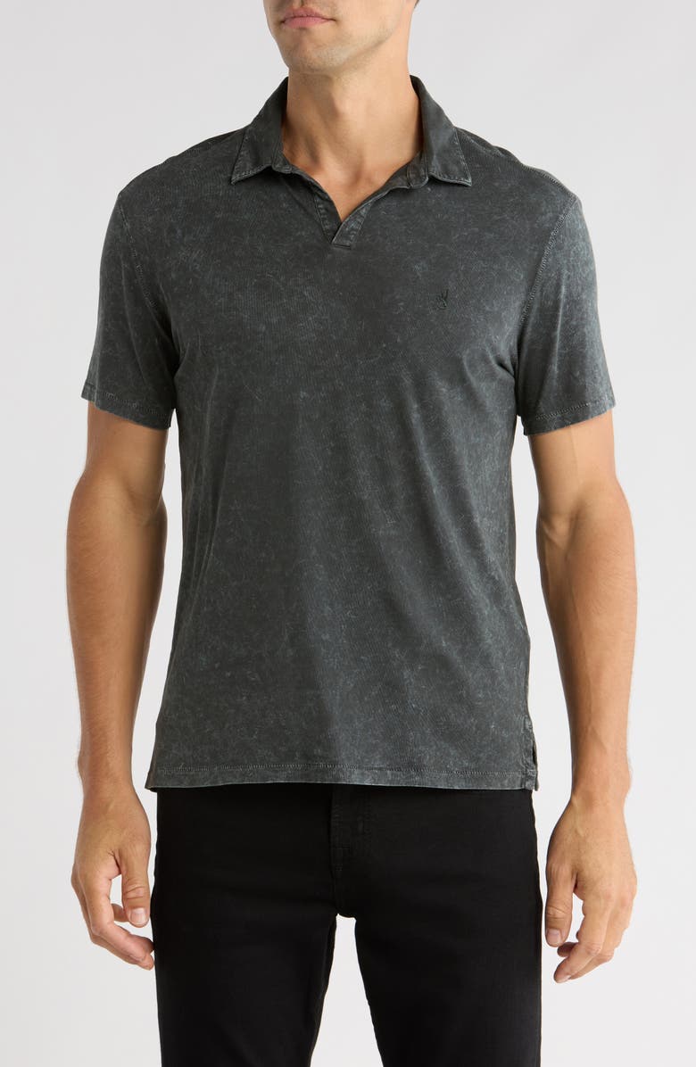 John Varvatos Bodhi Short Sleeve Polo, Main, color, Seaweed