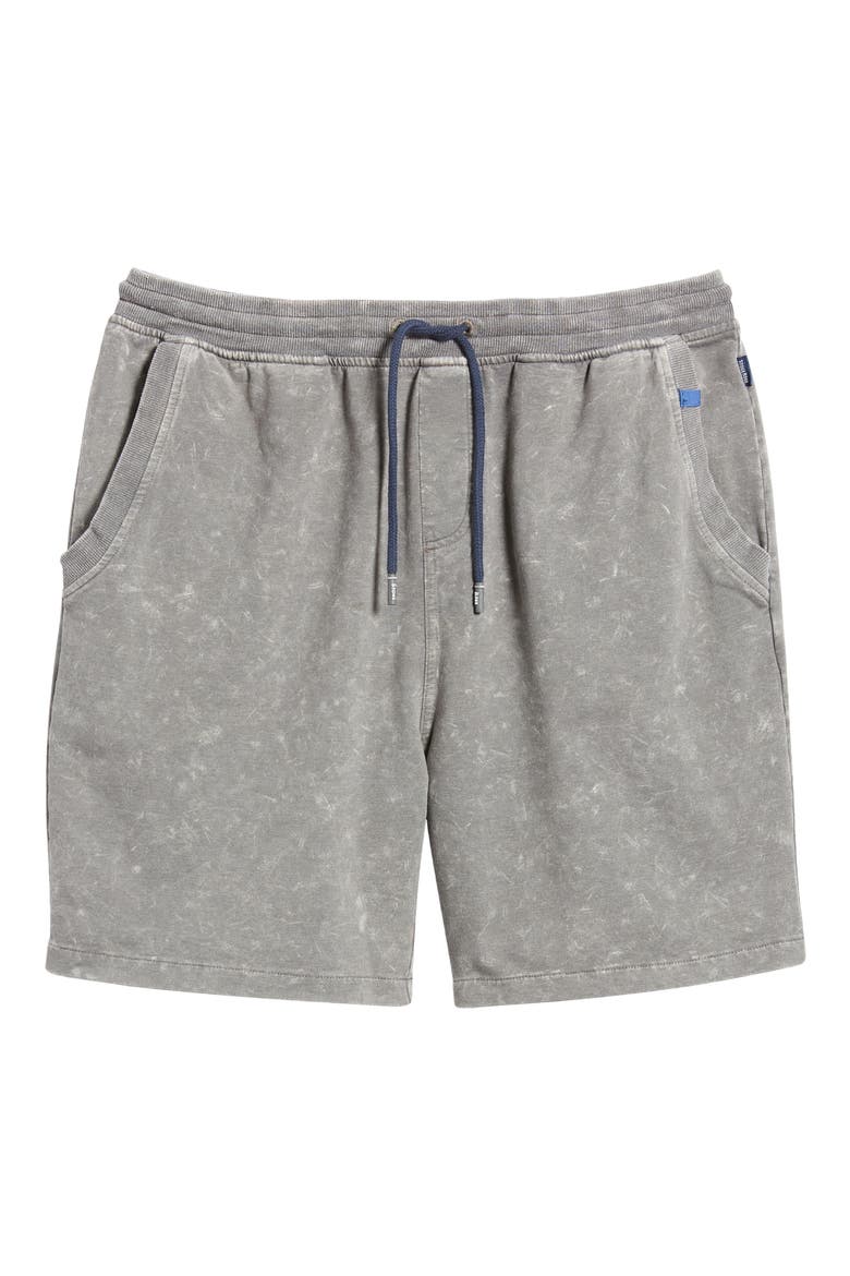 Acid Wash Fleece Sweat Shorts, Alternate, color, GREY