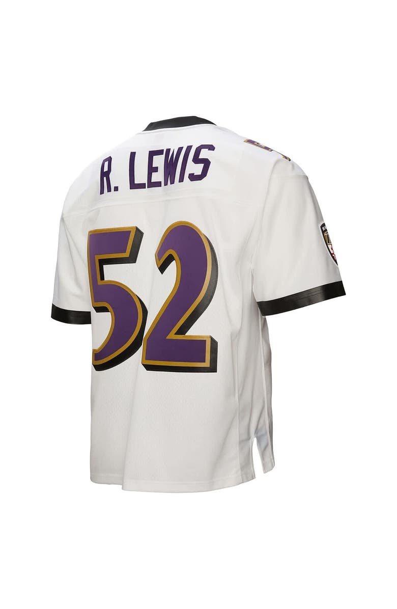 Mitchell & Ness Men's Mitchell & Ness Ray Lewis White Baltimore Ravens 2000 Legacy Replica Jersey, Alternate, color,