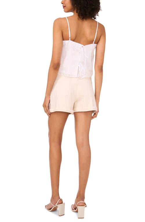 1.state Eyelet Tie Back Camisole In White