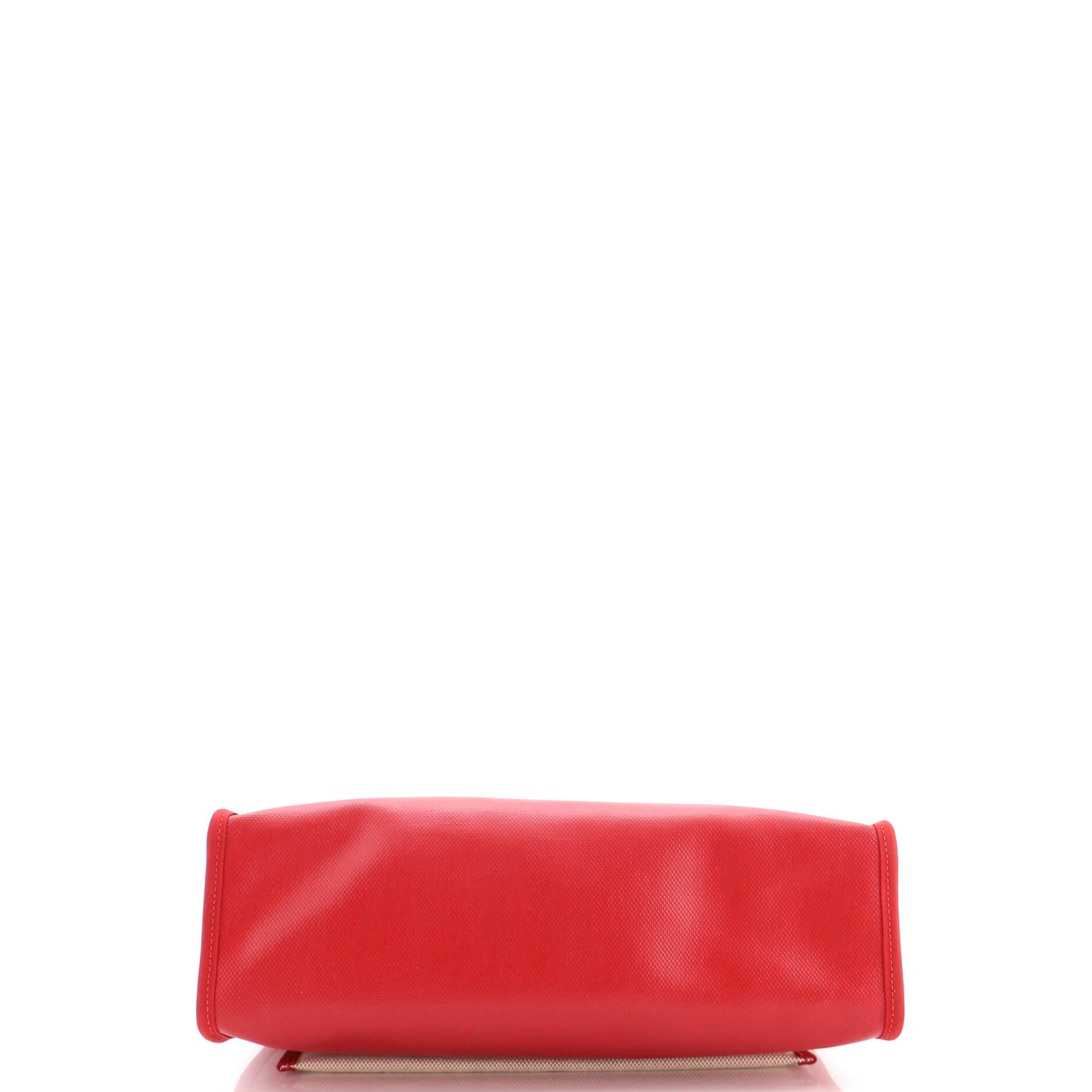 Herbag Zip Berline Vache Canvas and Leather 31, Alternate, color, Red