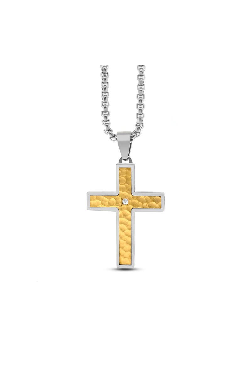 Anna Zuckerman Thorren Cross Necklace, Alternate, color, Yellow Gold
