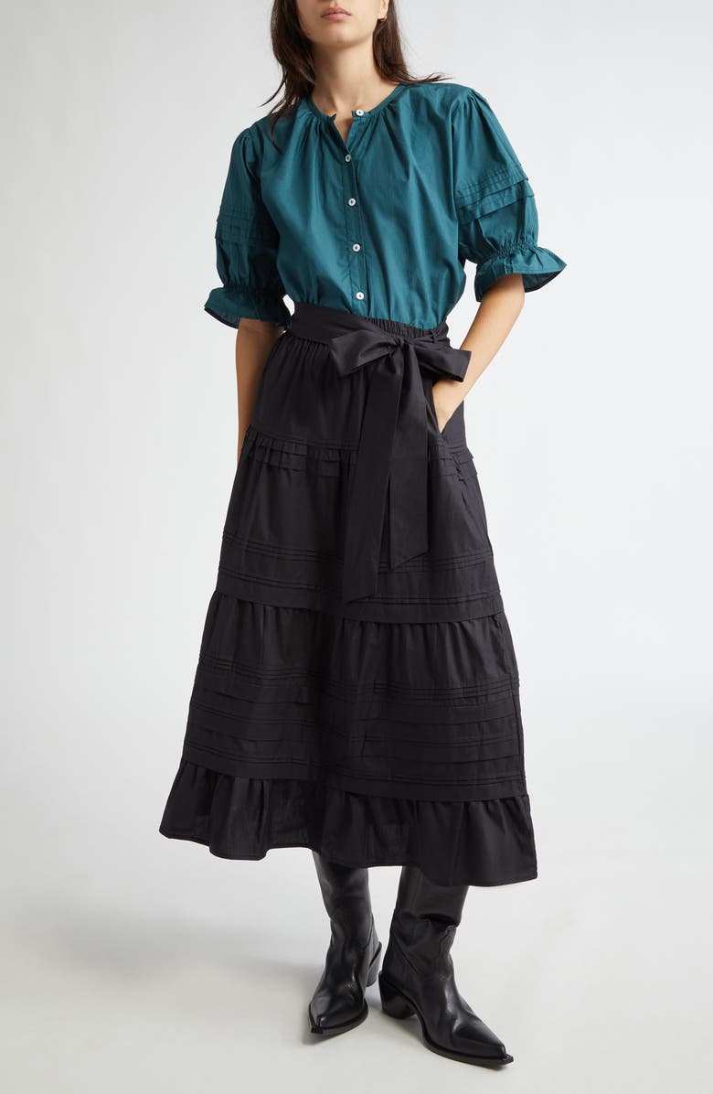 MILLE Fayette Cotton Button-Up Top, Alternate, color, 