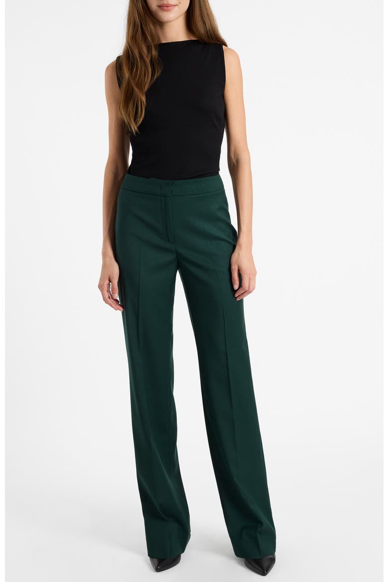 Brenda Wide leg Pant in Soft Stretch Twill, Alternate, color, Evergreen