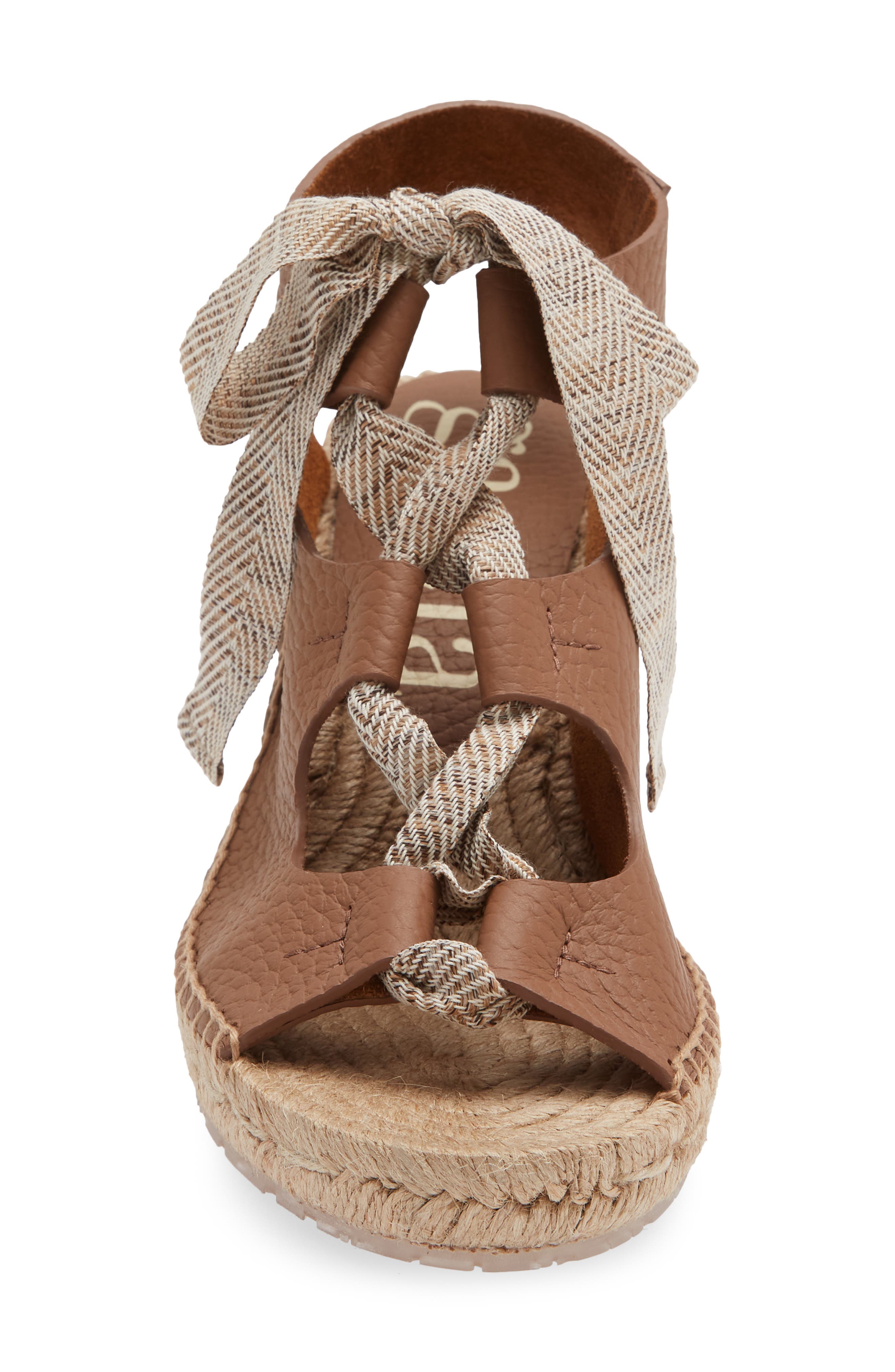 Pedro Garcia Otelia Wedge Sandal, Alternate, color, Saddle Cervo