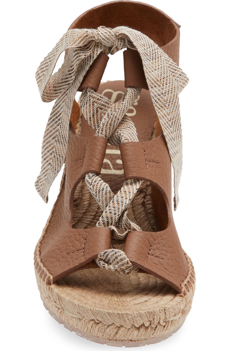 Pedro Garcia Otelia Wedge Sandal, Alternate, color, Saddle Cervo