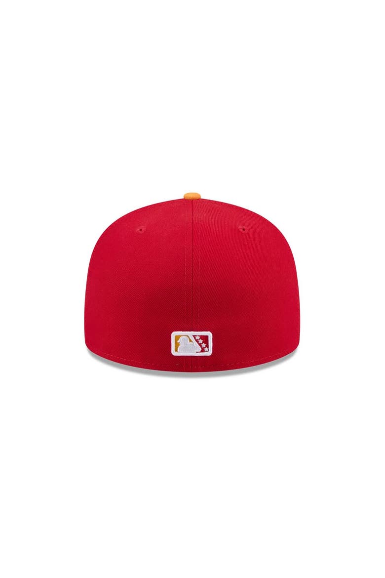 Men's New Era  Red Bowling Green Hot Rods Theme Nights 59FIFTY Fitted Hat, Alternate, color, Red