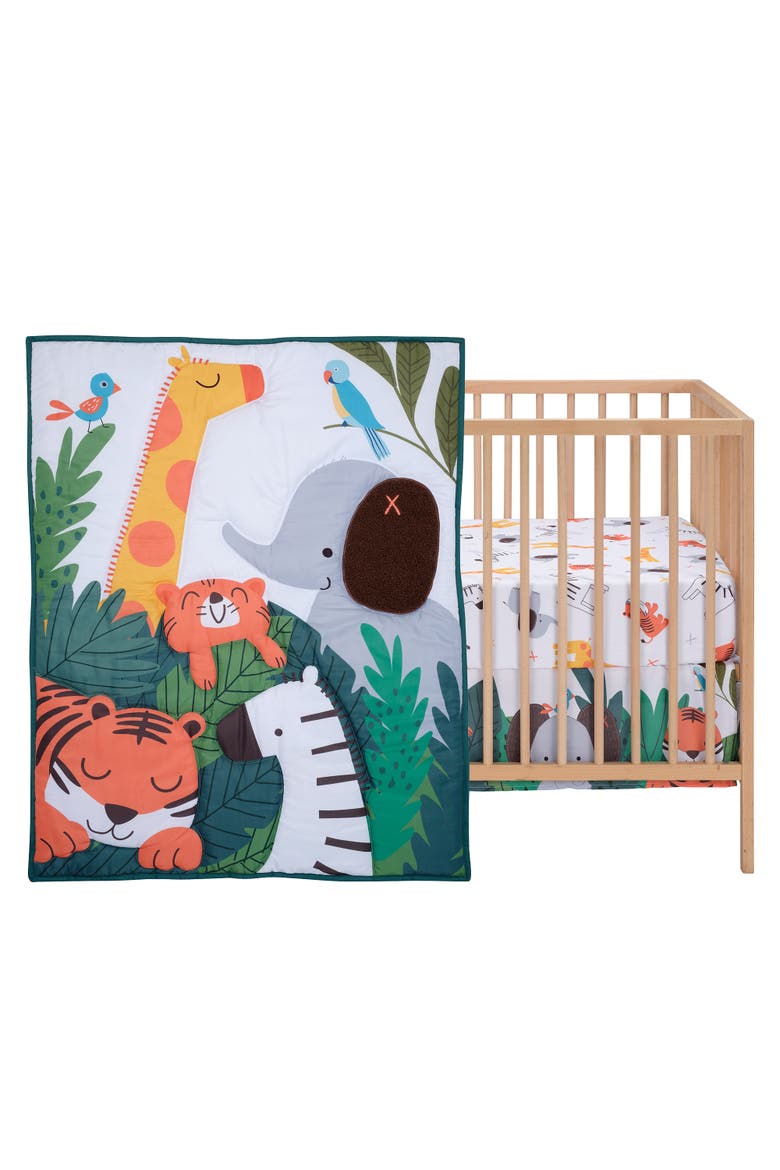 Lollipop Jungle 3-Piece Baby Nursery Crib Bedding Set, Main, color, Multicolor