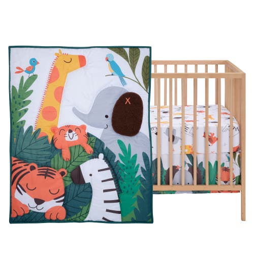 Bedtime Originals Lollipop Jungle 3-piece Baby Nursery Crib Bedding Set In Multi