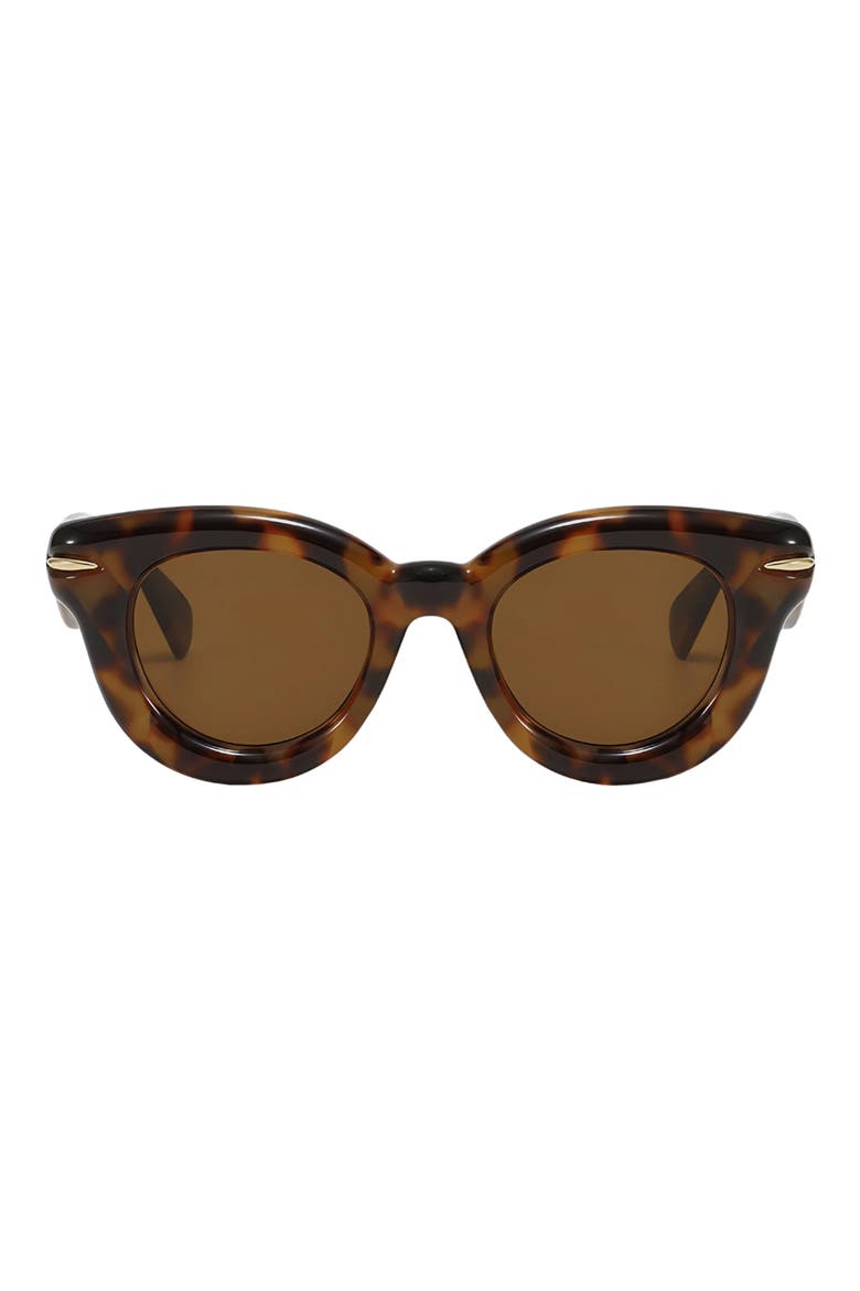 Marlow 46mm Polarized Round Sunglasses, Main, color, TORTE / BROWN