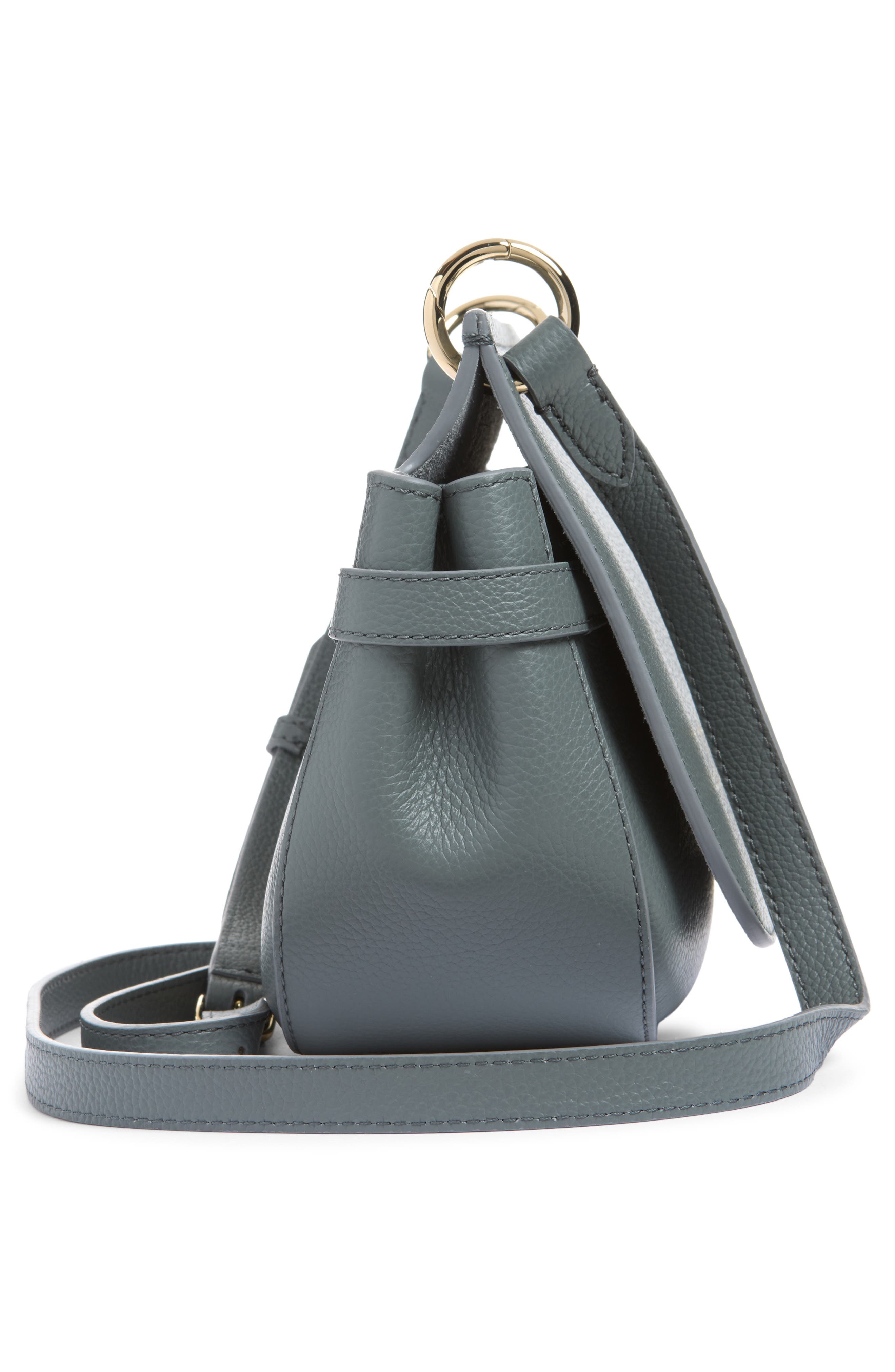 Small Amberley Leather Satchel, Alternate, color, FOGGY GREY