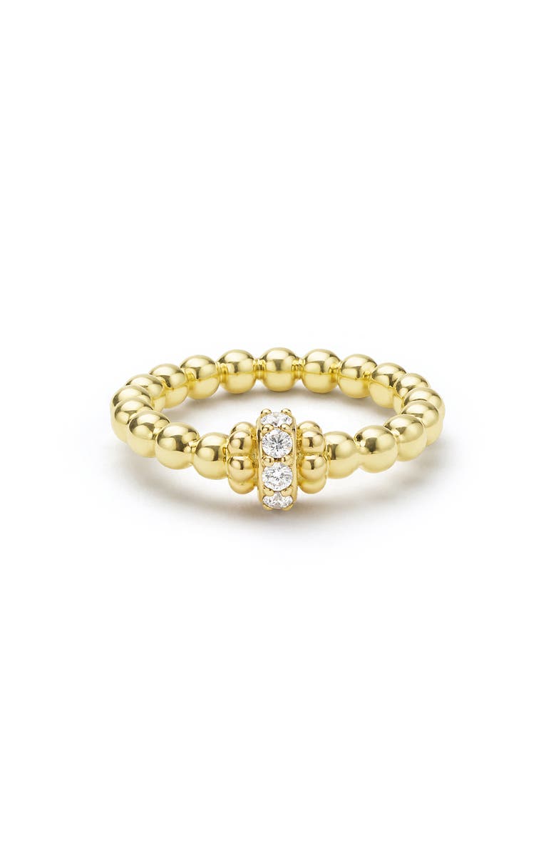 LAGOS Caviar Diamond Stacking Ring, Main, color, Gold