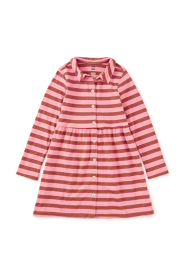 Collared Long Sleeve Shirtdres, Main, color, Sachet Pink