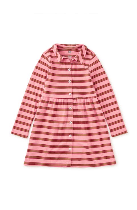 Collared Long Sleeve Shirtdres