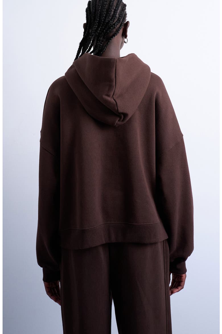 Heavyweight Oversize Hoodie, Alternate, color, BROWN