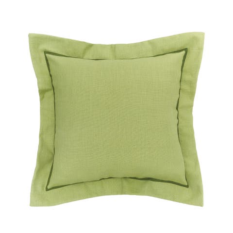 Peridot Flange Accent Throw Pillow