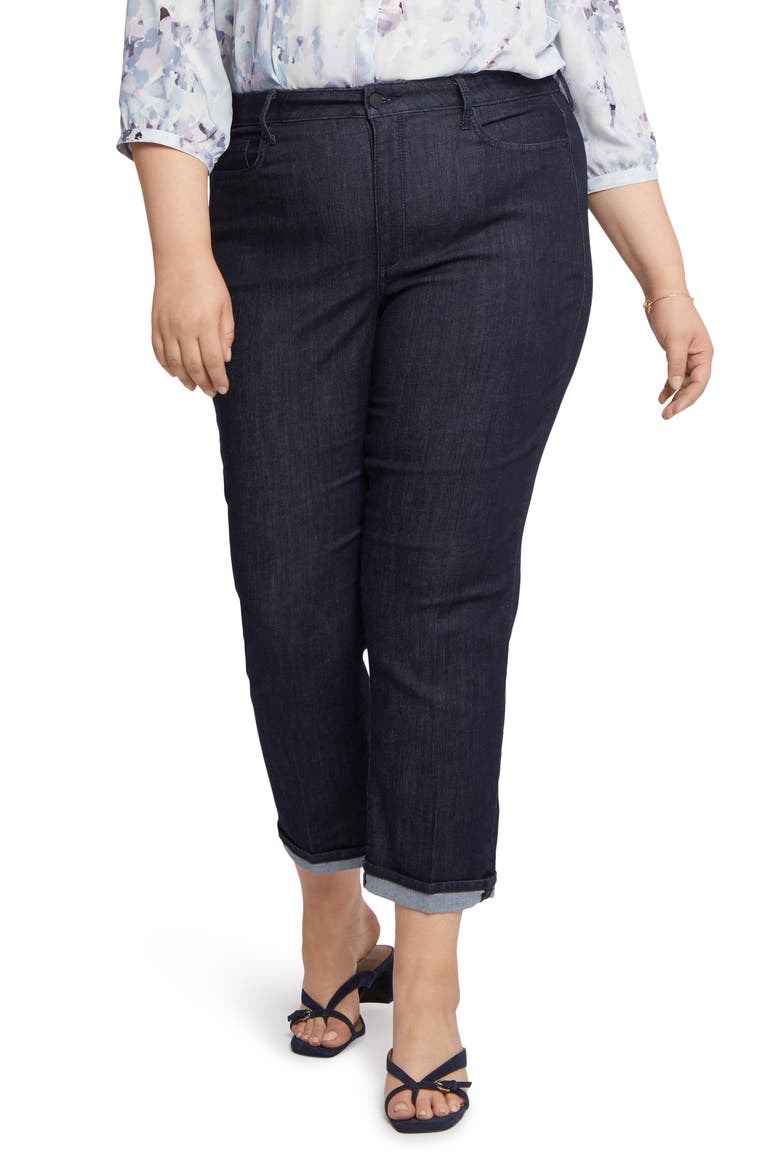 Relaxed Straight Leg Cuff Jeans, Main, color, RINSE