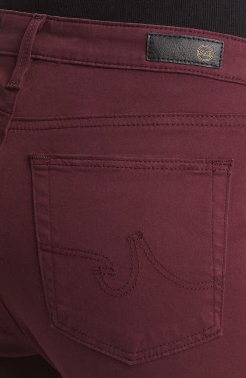 Ag Farrah High Waist Skinny Jeans In Maroon Peak