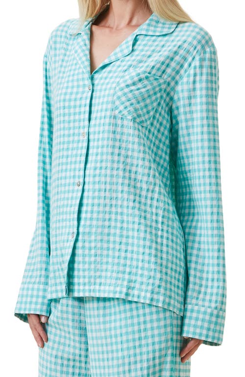 PAPINELLE PAPINELLE SEERSUCKER GINGHAM PAJAMAS