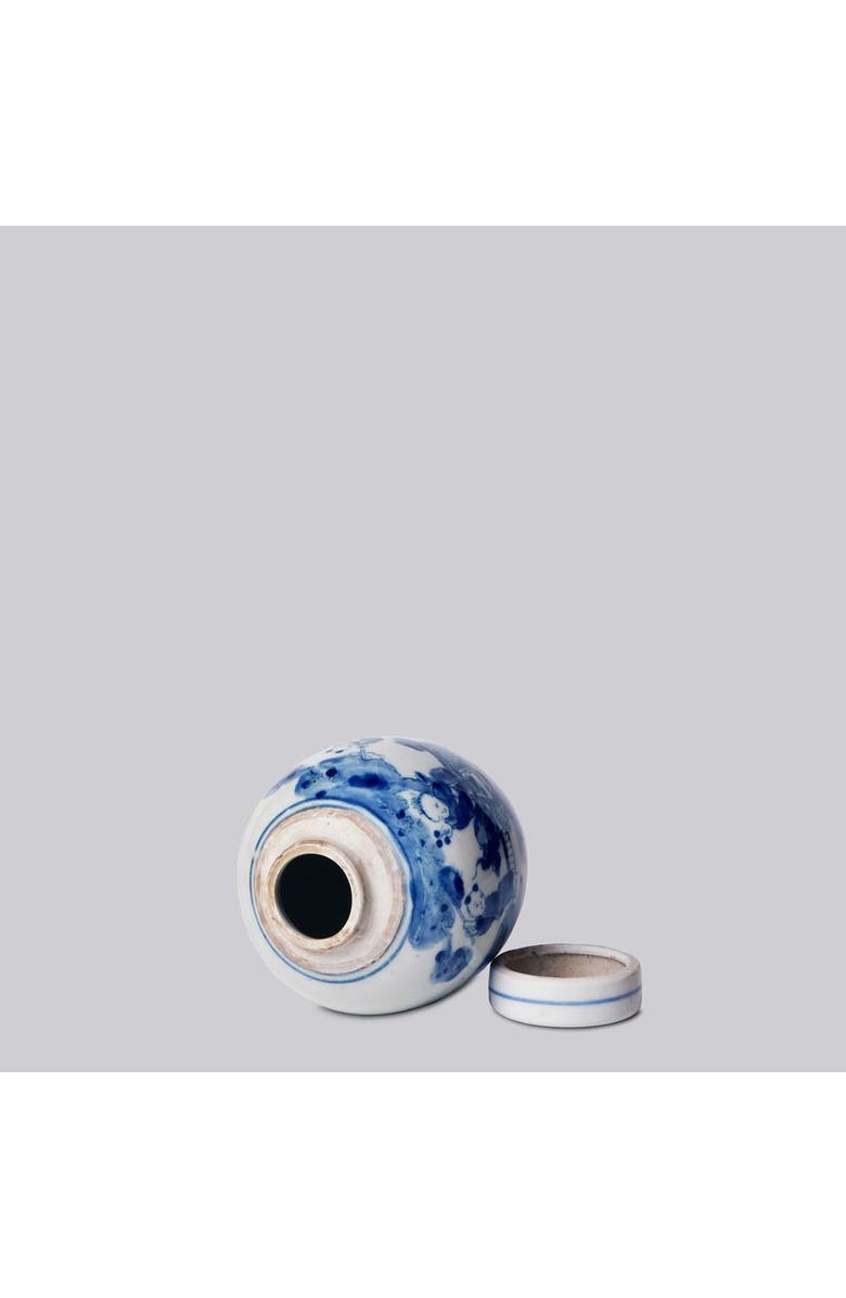 Cobalt Guild Porcelain Mini Playing Children Round Jar, Alternate, color, Blue And White