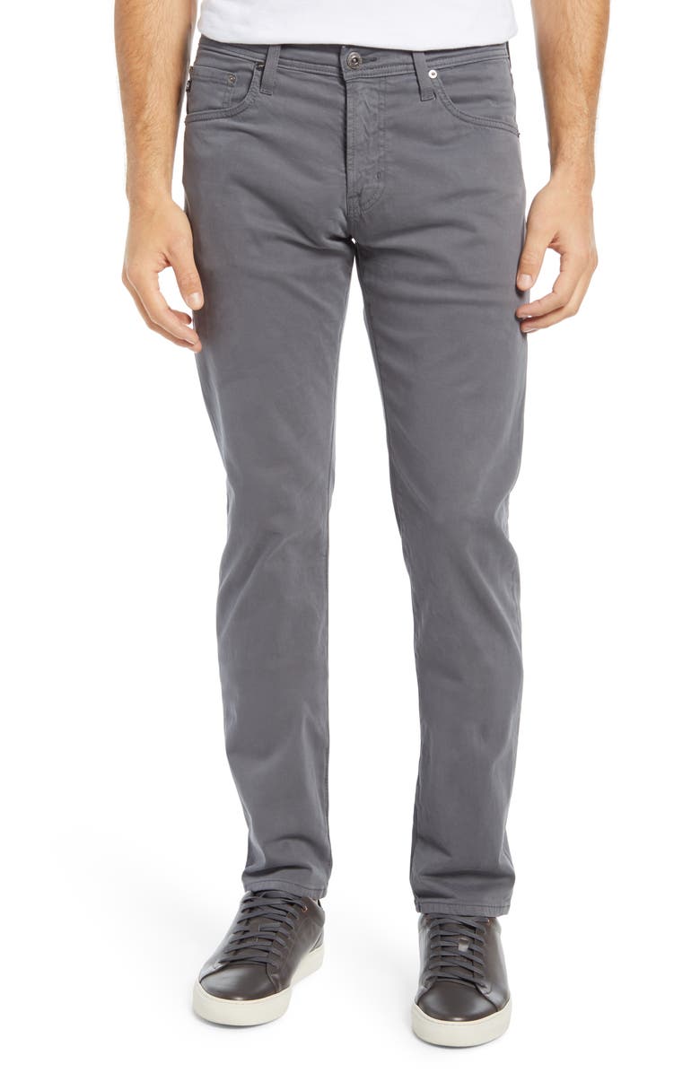 AG Tellis Slim Fit Stretch Twill Pants, Main, color, Stone Grey