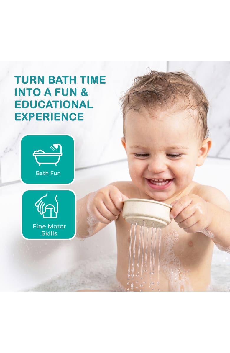 Sperric Stacking Cups Educational Bath Toy 6-Piece Set, Alternate, color, Multicolor