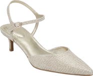 Bandolino Rose Ankle Strap Pointed Toe Kitten Heel Sandal