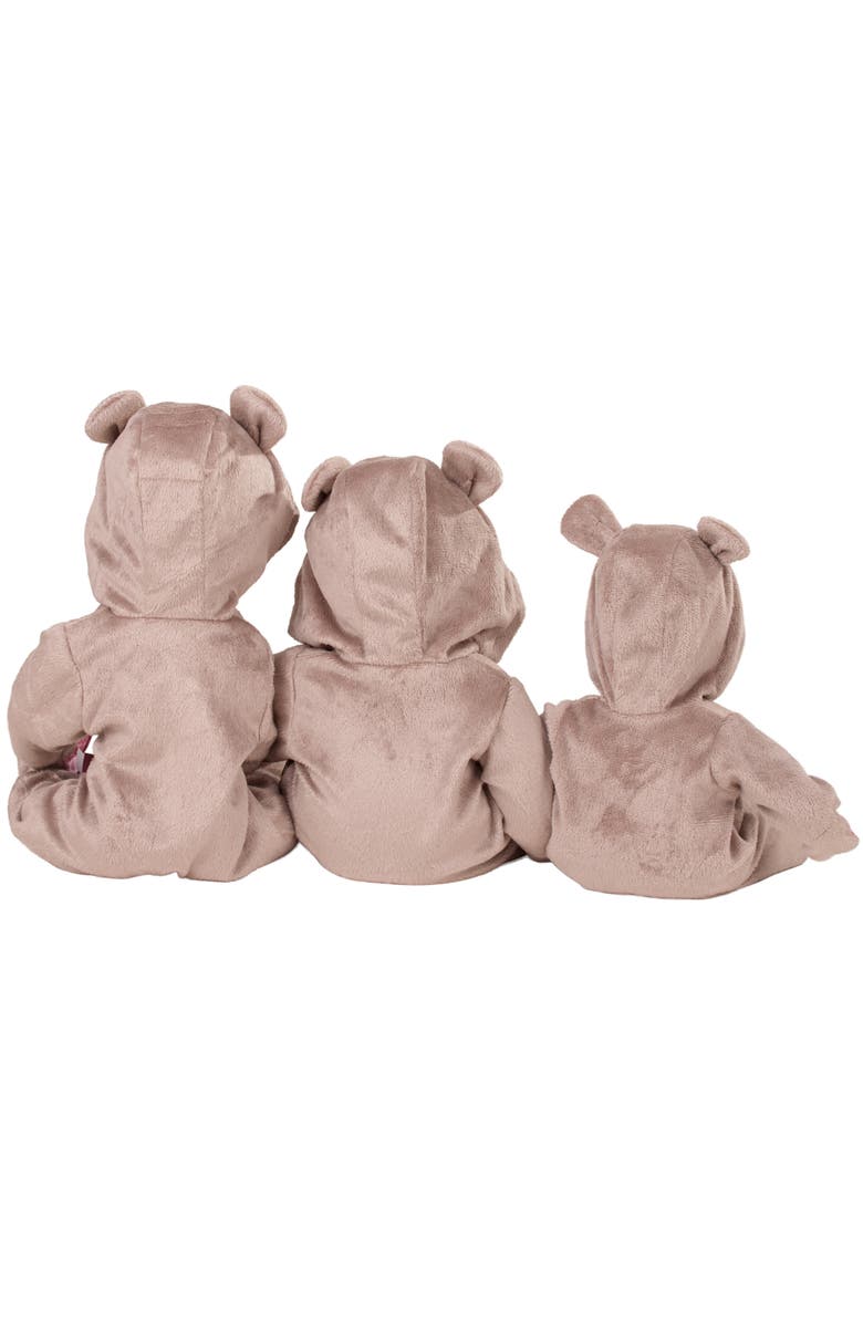 Gotz One Piece Teddy Costume Pajama Sleeper For Baby Dolls, Alternate, color, Brown