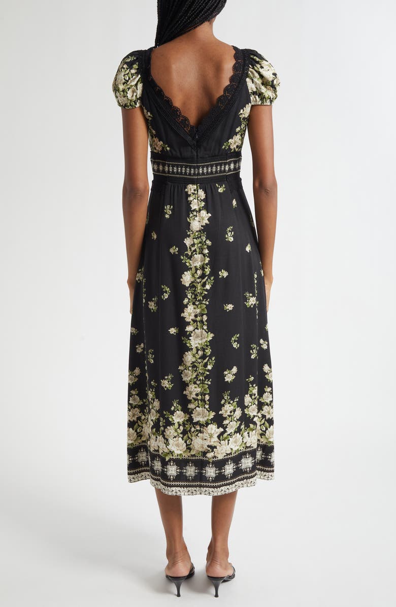 Alice + Olivia Floral Lace Detail Dress, Alternate, color, Free Falling