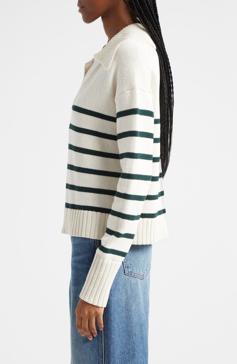 Veronica Beard Jovie Stripe Cotton Sweater, Alternate, color, 
