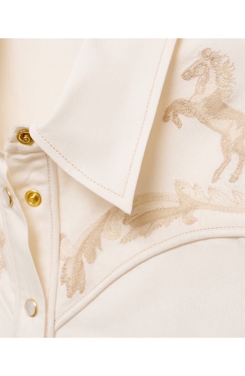 MANGO Embroidered Western Shirt, Alternate, color, 