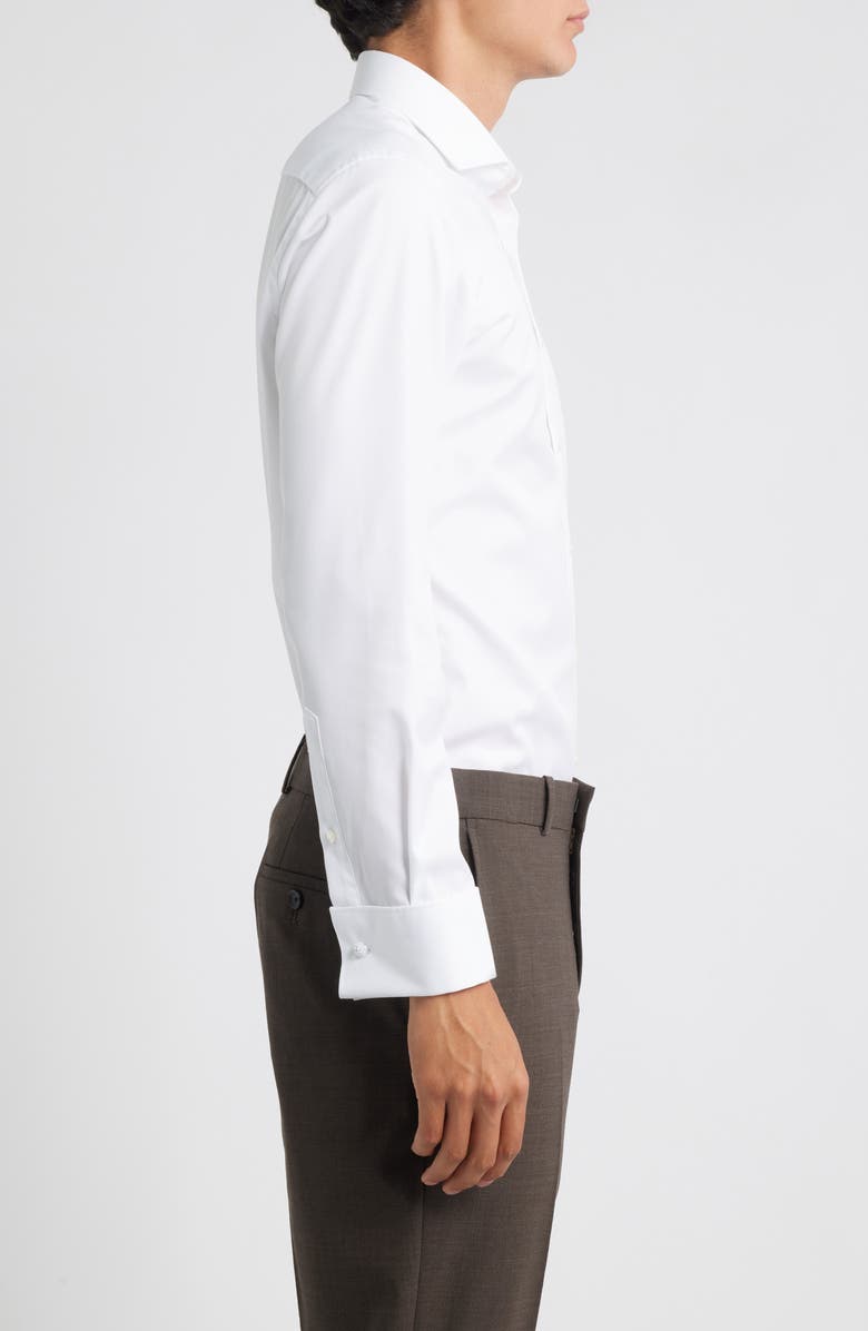 Eterna Cover Slim Fit Non-Iron French Cuff Cotton Dress Shirt, Alternate, color, White