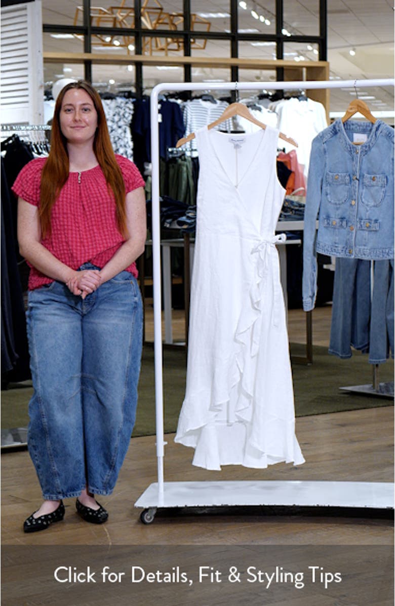 Coastalina Sleeveless Linen Wrap Dress, sales video thumbnail