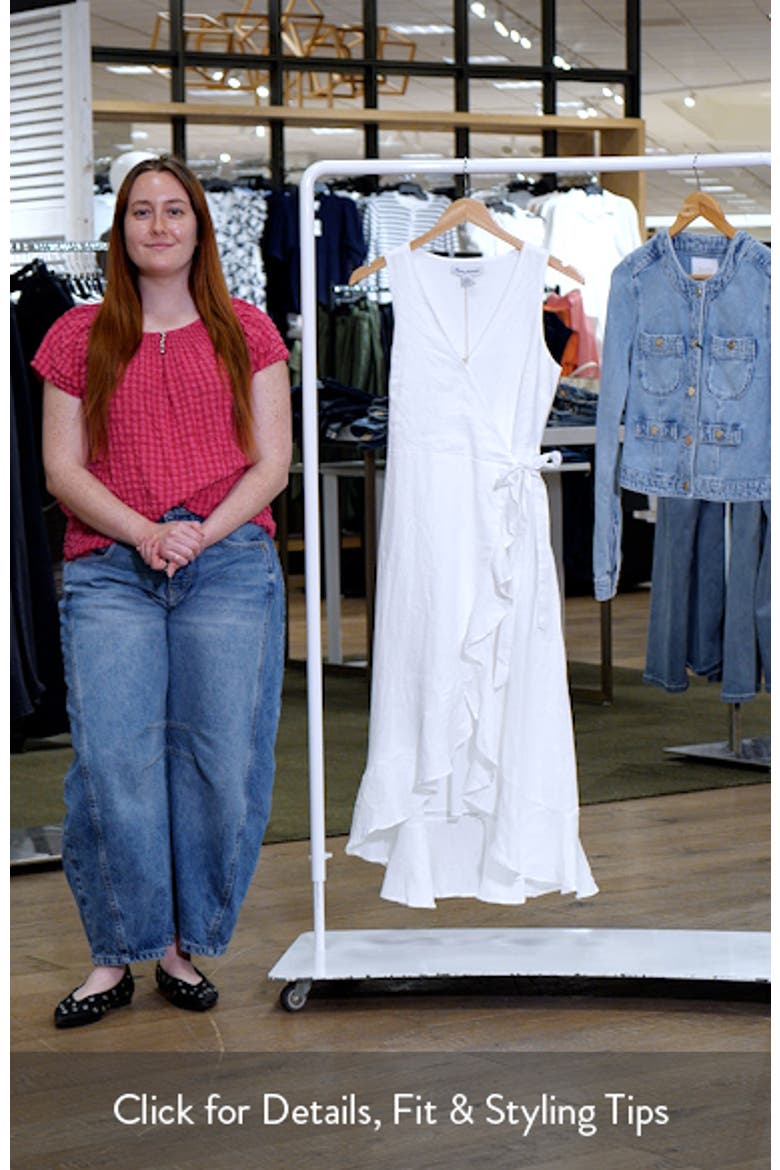 Coastalina Sleeveless Linen Wrap Dress video