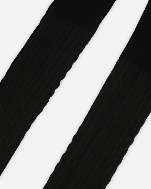 Deux Par Deux Knit Tights In Black