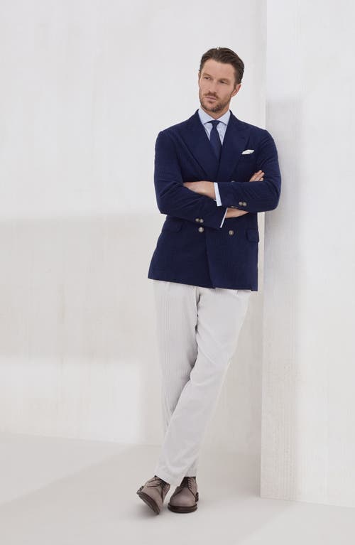 Brunello Cucinelli Tailor Fit Trousers In White