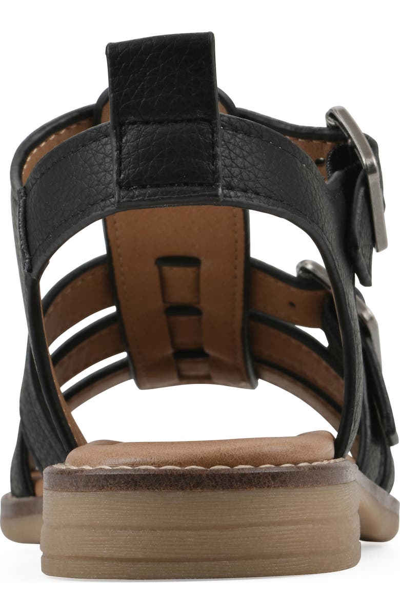 CLIFFS BY WHITE MOUNTAIN Mayday Gladiator Sandal, Alternate, color, Black Smooth