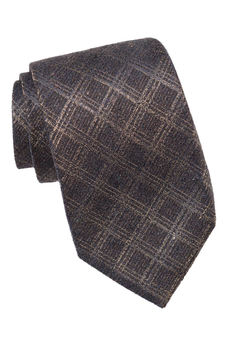 Elizabetta Empoli - Silk Jacquard Tie for Men, Main, color, Bronze