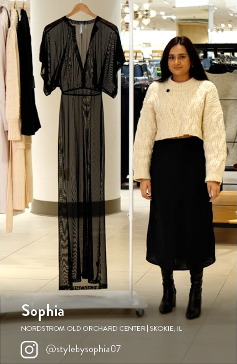 Obie Sheer Mesh Cover-Up Maxi Dress, sales video thumbnail