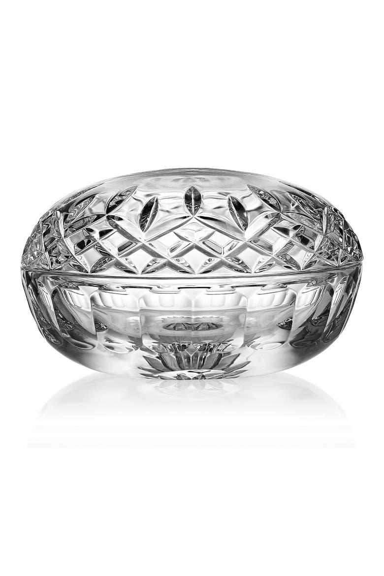 Lismore Crystal Covered Box, Main, color, CRYSTAL