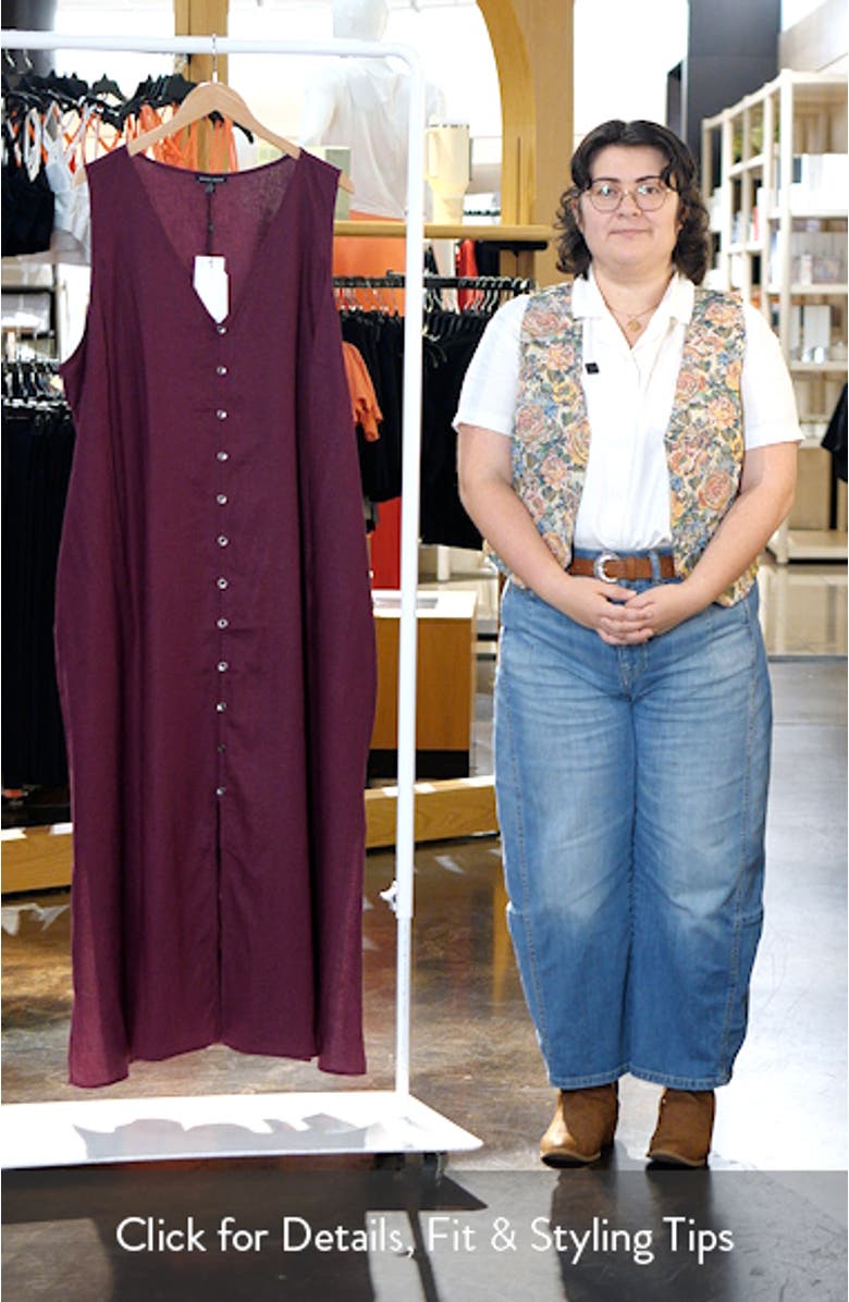 Islet Linen Blend Maxi Dress, sales video thumbnail