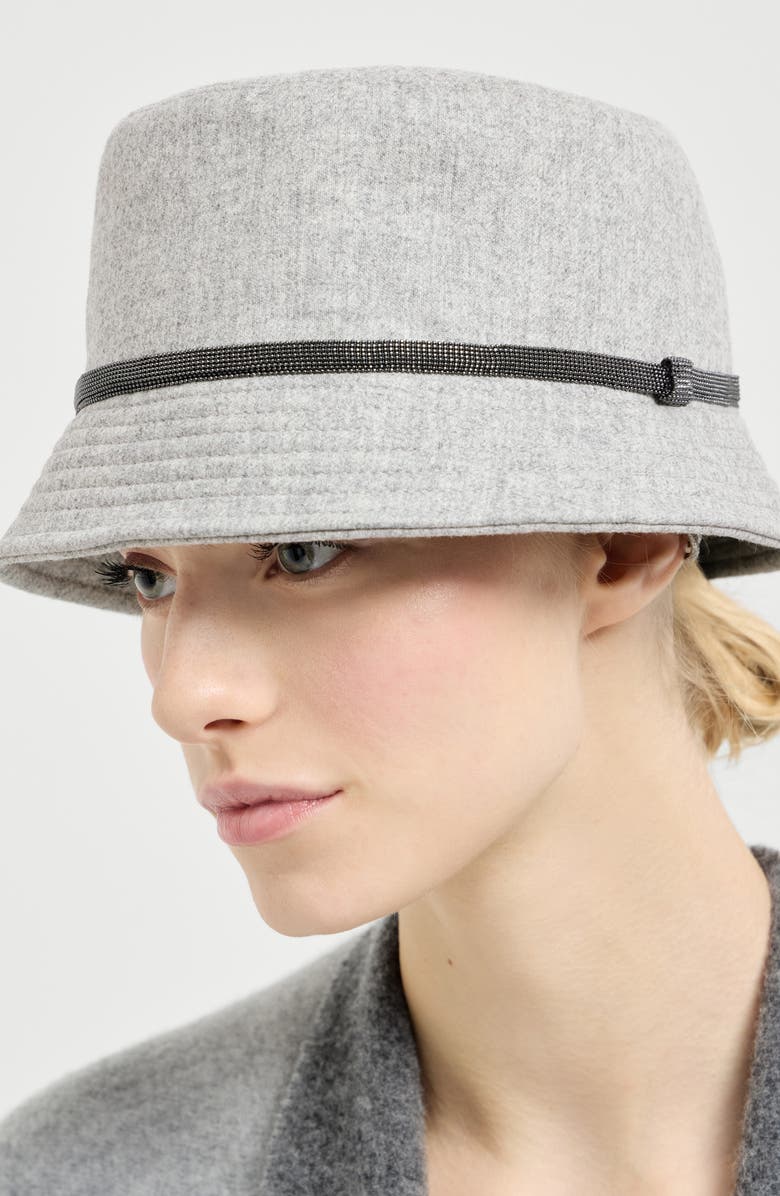 Brunello Cucinelli Bucket hat, Alternate, color, Light Grey