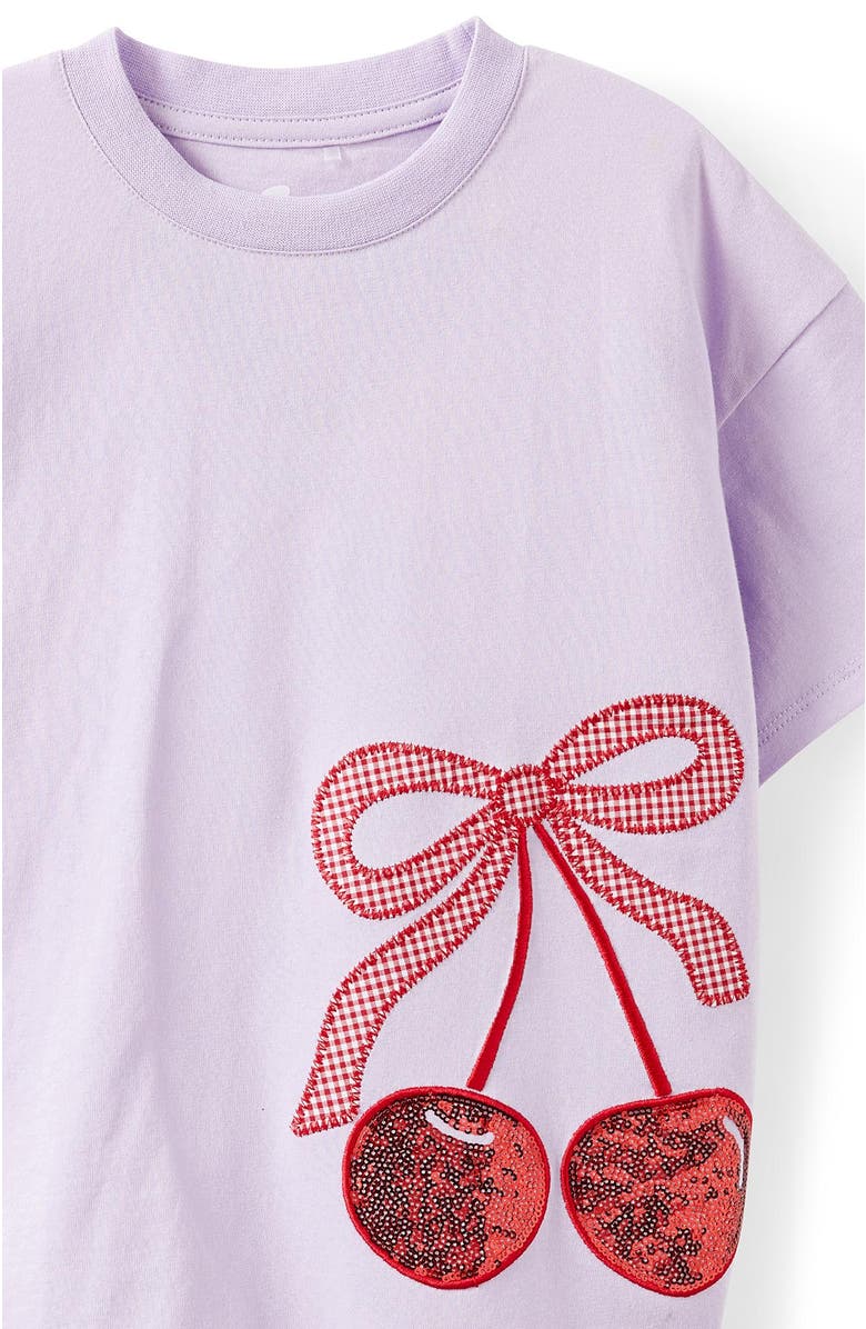Cotton On Kids Kid
s Livvy Lux Short Sleeve Tee, Alternate, color, Vintage Lilac Cherry Bow