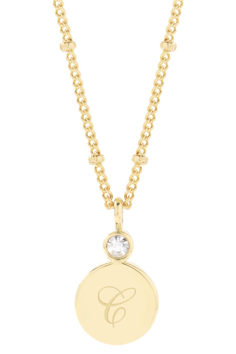 Caroline Inital Pendant Necklace, Main, color, GOLD C