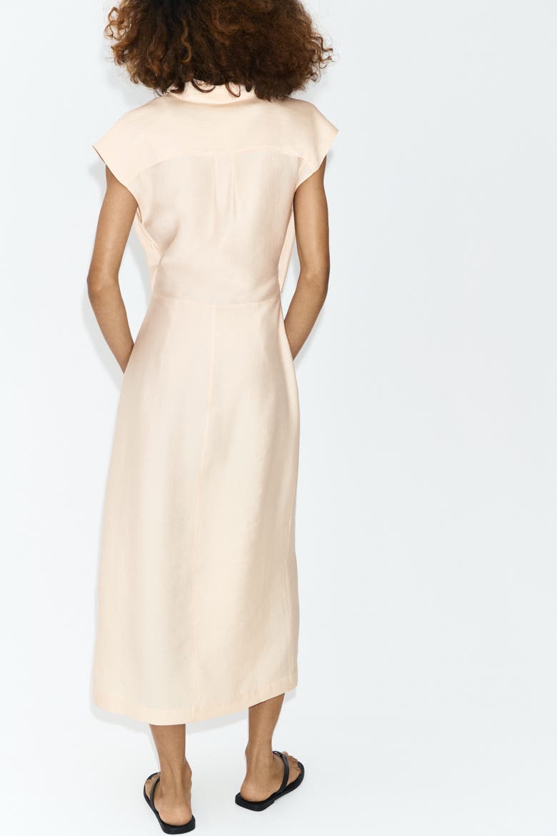Cutout Shirt Dress, Alternate, color, Light beige