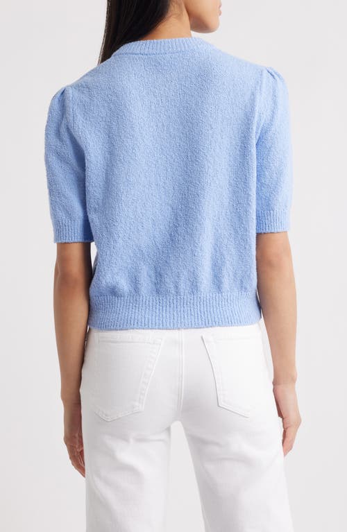 MARGARET O'LEARY MARGARET O'LEARY PLEATED SHORT SLEEVE COTTON BLEND CARDIGAN