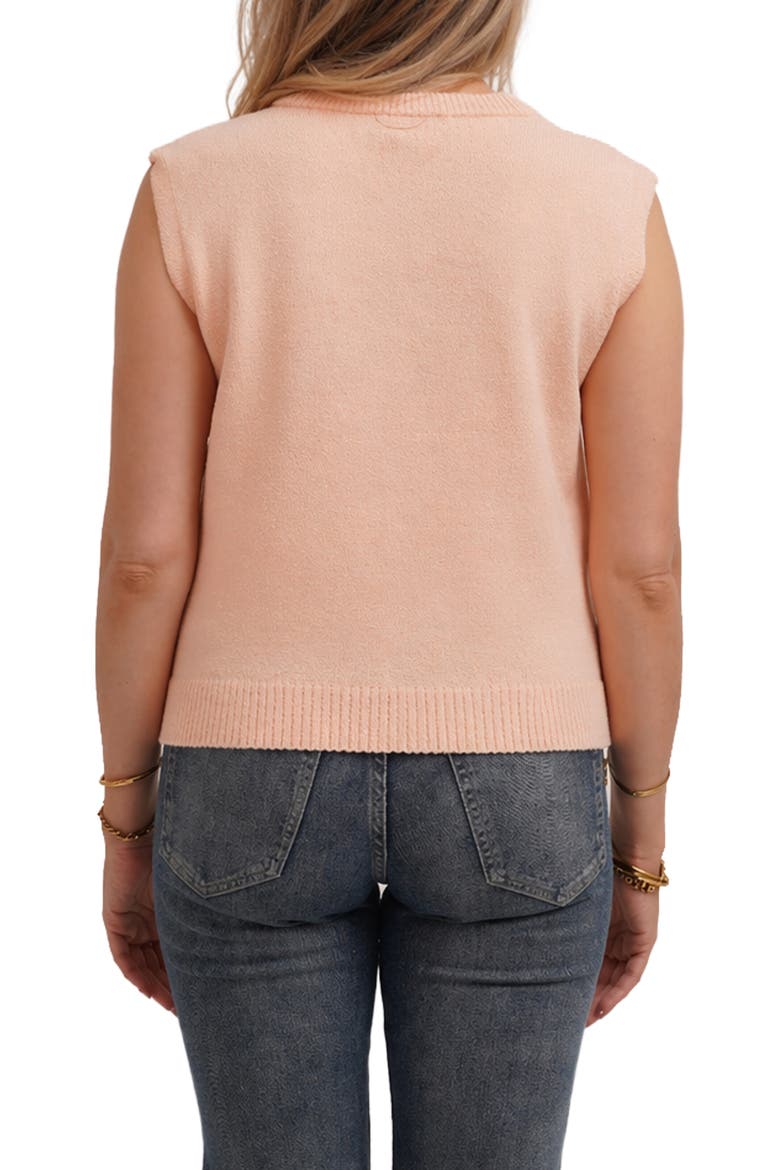 Sleeveless V-Neck Shell, Alternate, color, MELLOW PEACH