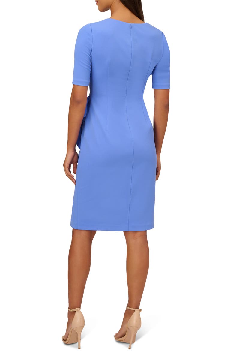 Adrianna Papell Draped Stretch Crepe Sheath Dress, Alternate, color, 