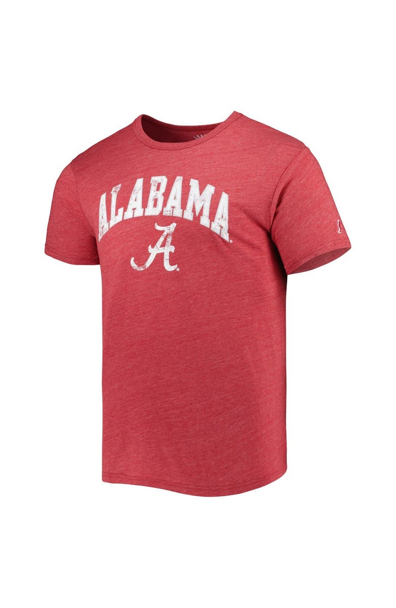 LEAGUE COLLEGIATE WEAR Men's League Collegiate Wear Heather Crimson Alabama Crimson Tide 1965 Arch Victory Falls Tri-Blend T-Shirt, Alternate, color, 
